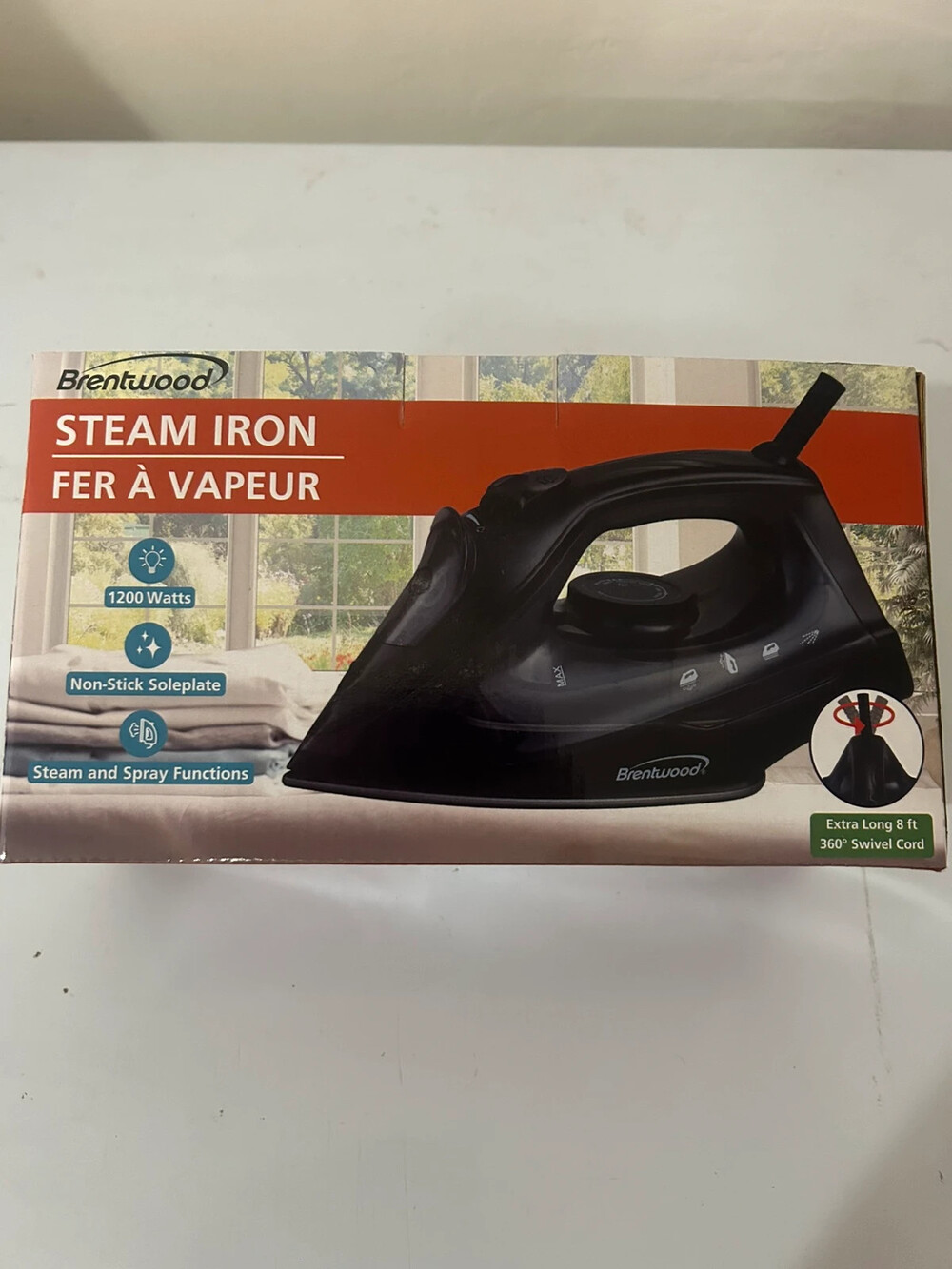 Plancha de vapor Brentwood con suela antiadherente – Nueva